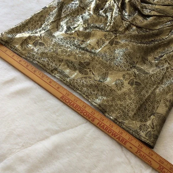 Luxe Metallic Gold & Black Camisole 1990’s Top M - Picture 11 of 15